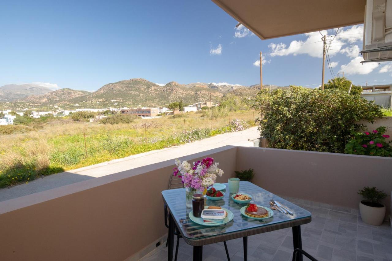 Studio Athena With Panoramic View Of Makrygialos Leilighet Pilalímata Eksteriør bilde